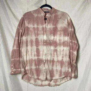 Zara tie dye‎ button up top